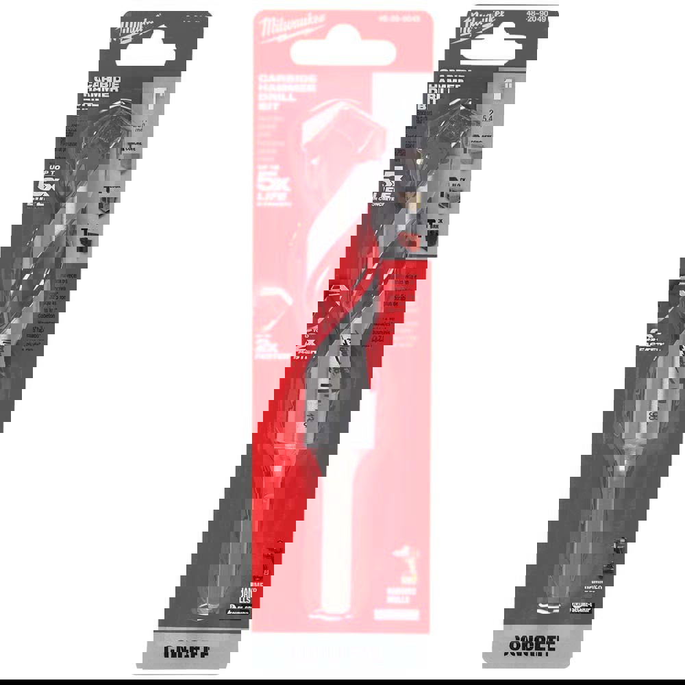 Rotary Drill/Hammer Drill Bits; Drill Bit Size (Inch): 1 ; Shank Type: Three Flat ; Drill Bit Material: Carbide Tipped; High Speed Steel ; Shank Diameter (Inch): 3/8 ; Flute Length (Inch): 4 ; Flute Length (Decimal Inch): 4.0000